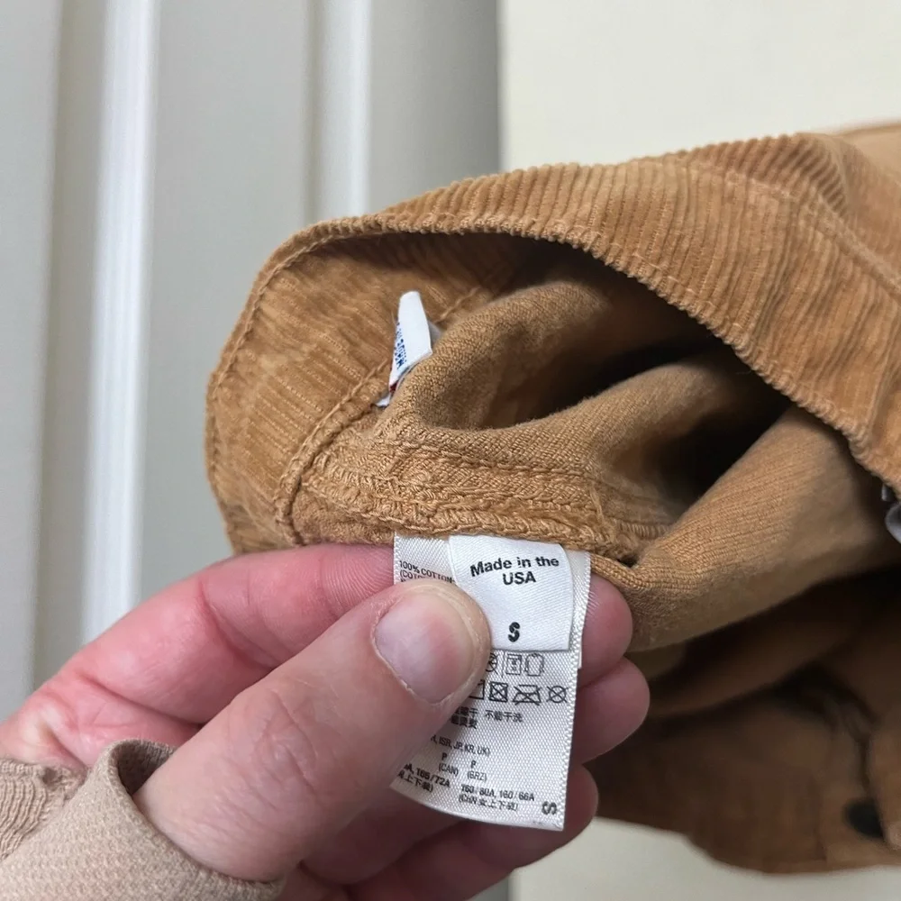American Apparel S tan corduroy skater circle skirt